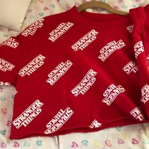 Cute Red Stranger Things Crop-Top